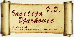 Vasilija Đurković vizit kartica
